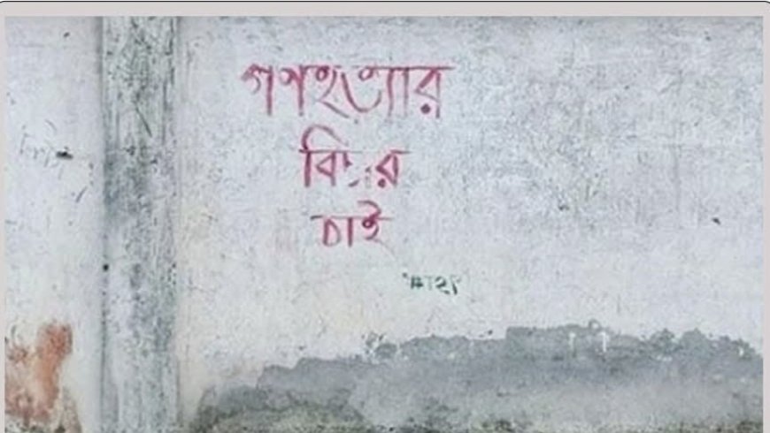 প্রধানমন্ত্রীর আগমনকে কেন্দ্র করে জুলাই গ্রাফিতি মুছে ফেলার অভিযোগ