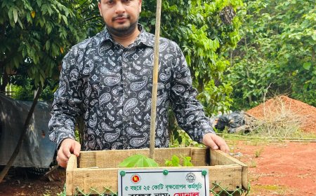 প্রধানমন্ত্রীর ২৫ কোটি বৃক্ষরোপণ কর্মসূচির উদ্বোধনে রাঙ্গামাটিতে হাবীব আজমের বৃক্ষরোপণ