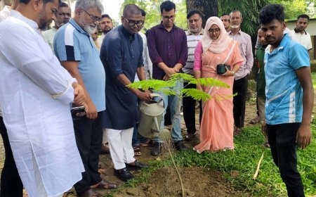 সবুজ বাংলাদেশ গড়ার লক্ষ্যে ঈশ্বরগঞ্জে বৃক্ষরোপণ কর্মসূচি