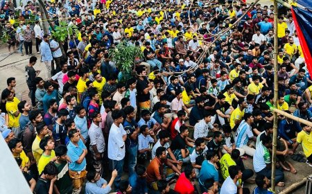 বিশ্বকাপের রঙে মেতে উঠেছে জবি ক্যাম্পাস