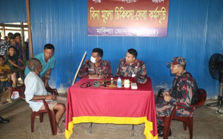 সীমান্তে বিজিবির উদ্যোগে বিনামূল্যে চিকিৎসা পেল দুই শতাধিক পরিবার