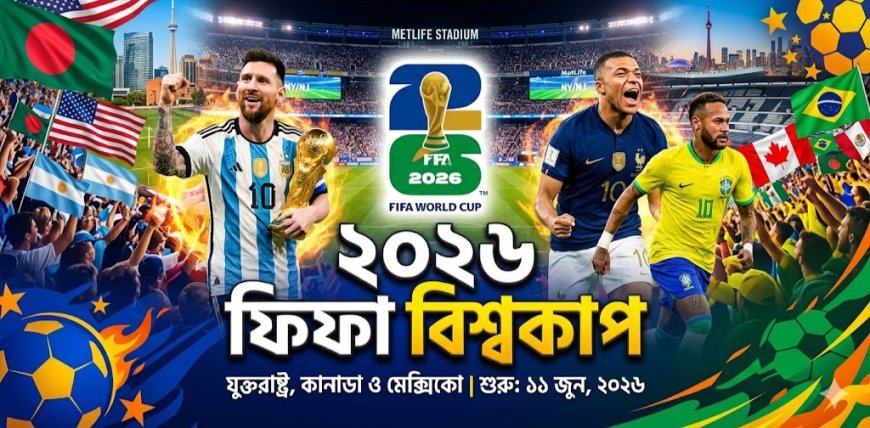 ফিফা বিশ্বকাপ ২০২৬: তিন দেশে ফুটবলের মহাযজ্ঞ, ৪৮ দলের রেকর্ড ভাঙা রোমাঞ্চ