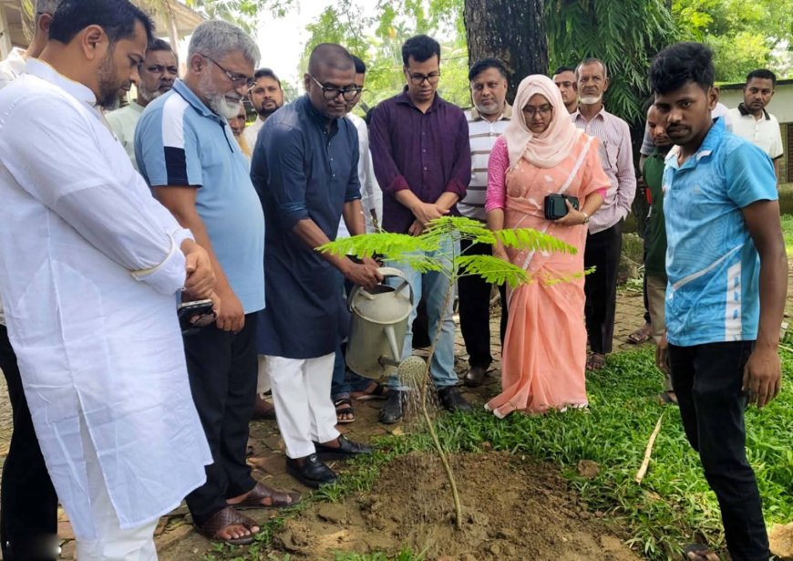 সবুজ বাংলাদেশ গড়ার লক্ষ্যে ঈশ্বরগঞ্জে বৃক্ষরোপণ কর্মসূচি
