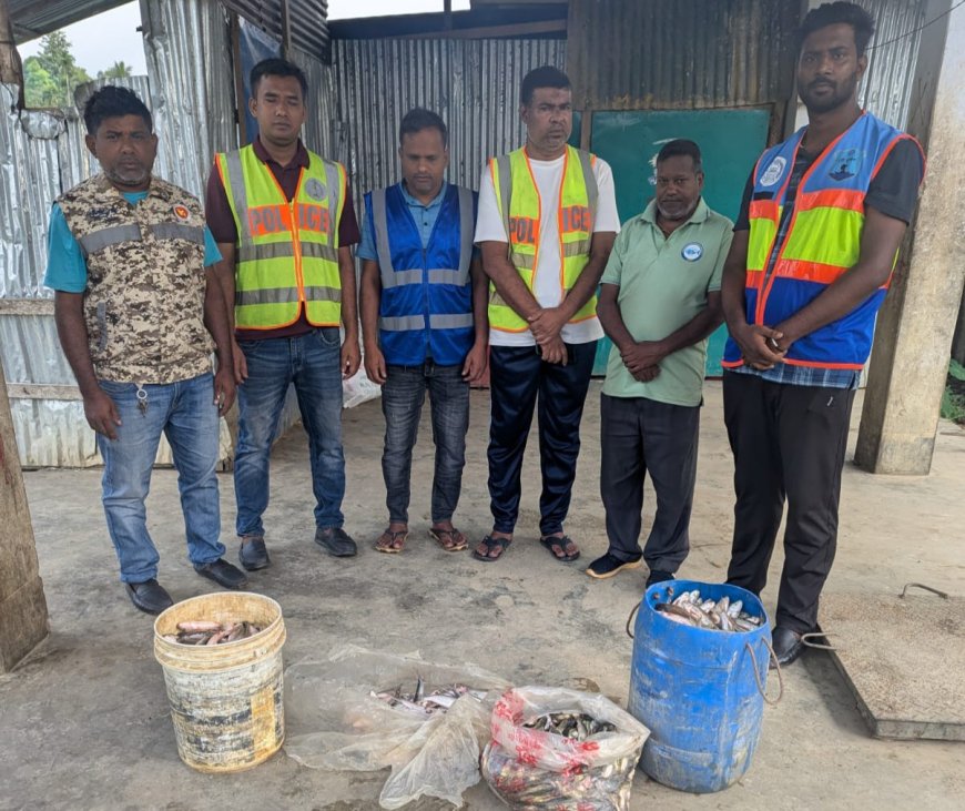 বাঘাইছড়িতে নিষিদ্ধ সময়ে আহরিত ৪৬ কেজি মাছ জব্দ,  নিলামে বিক্রি