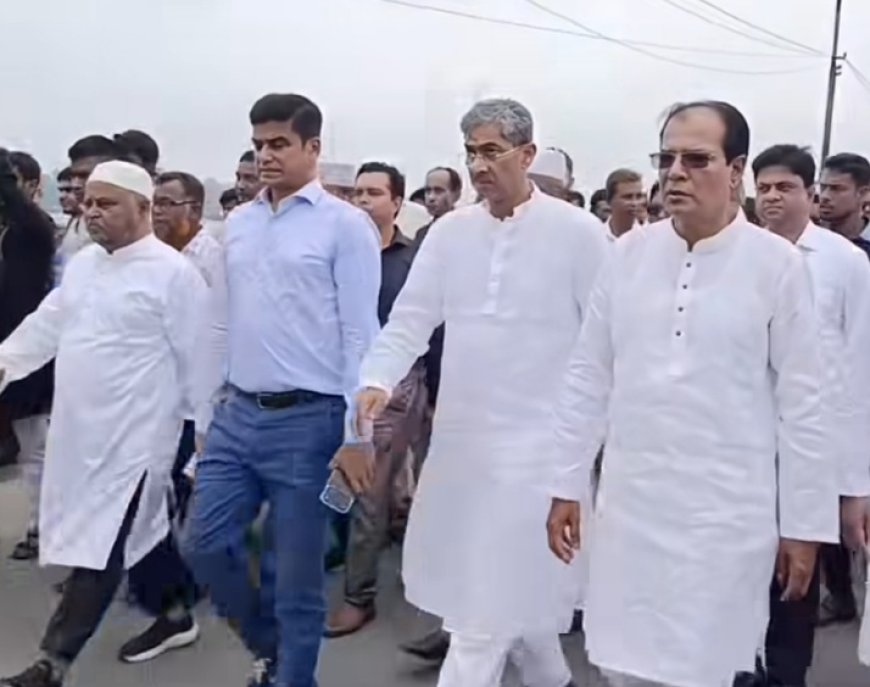 লালমনিরহাটে তিস্তা ব্যারাজ পরিদর্শনে সরকারের ৩ মন্ত্রী