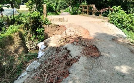 ঈশ্বরগঞ্জে ভাঙা সড়ক–রয়েছে মৃত্যুঝুঁকি, নেই সংস্কারের উদ্যোগ