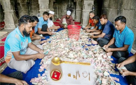 কুসুম্বা শাহী মসজিদের দানবাক্সে ১২ লাখ ৮৭ হাজার টাকা সাথে স্বর্ণালঙ্কার 