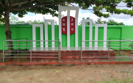 বাঘাইছড়িতে স্কুলের শহিদ মিনার সংস্কার ও রংকরণে এগিয়ে এলো ২৭ বিজিবি