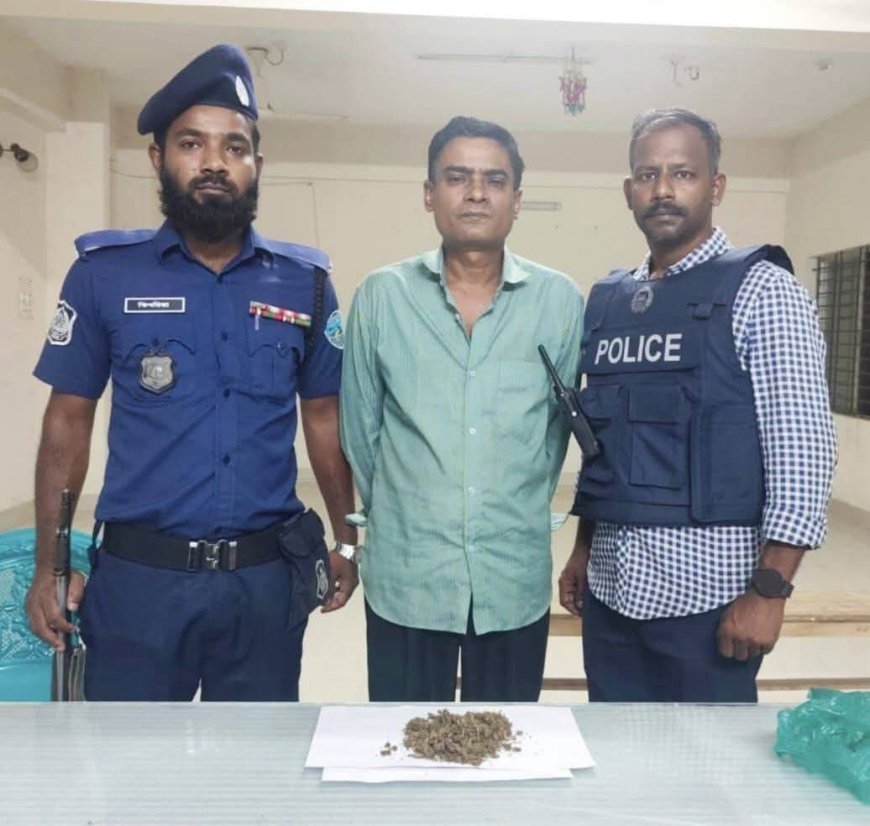 বাঘাইছড়িতে ২০ গ্রাম গাঁজাসহ স্বর্ণ ব্যবসায়ী আটক