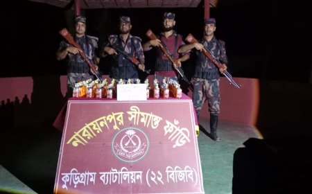 কুড়িগ্রাম সীমান্তে ভারতীয় ইয়াবাসহ ১০ লাখ টাকার চোরাচালানি পণ্য জব্দ